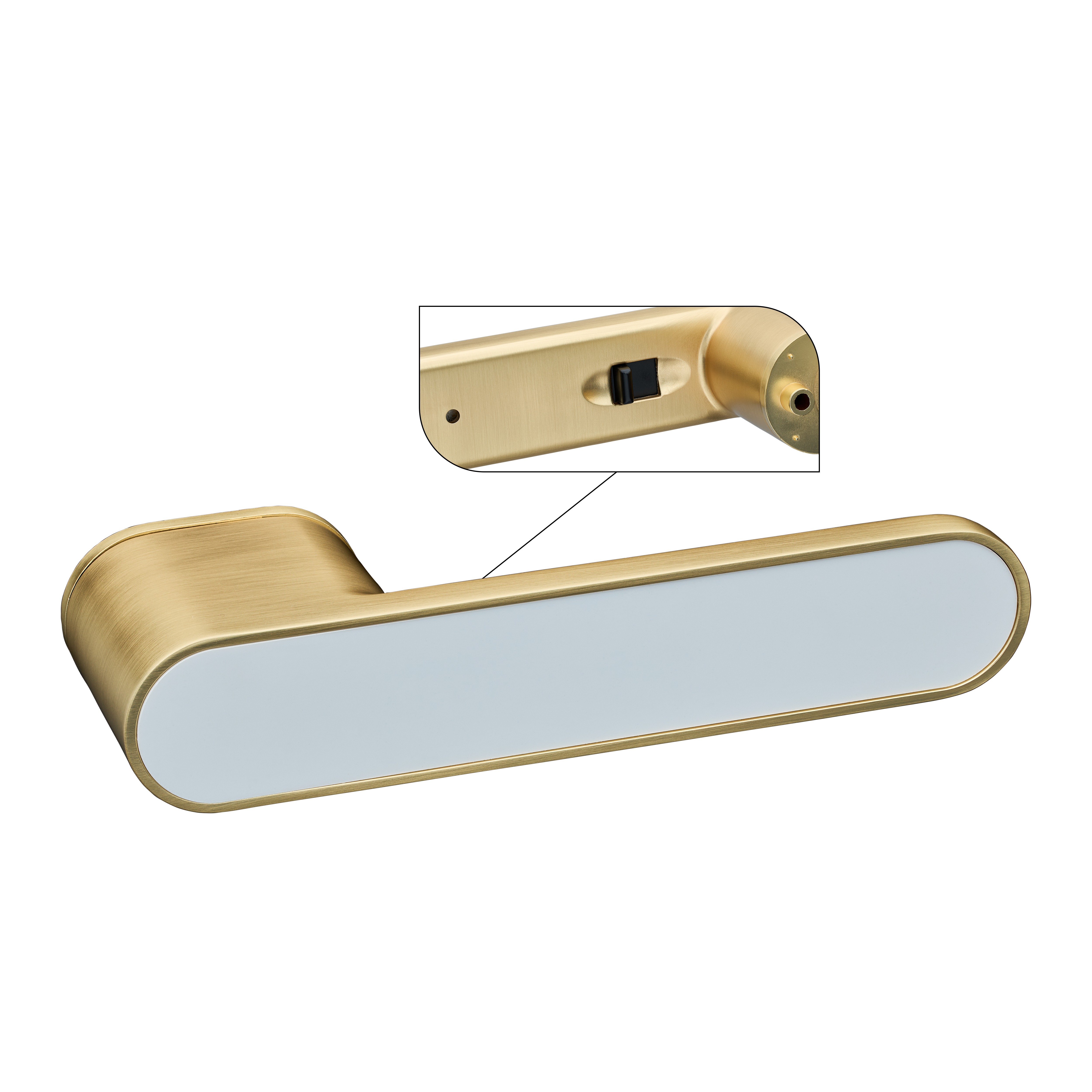 Türgriff GR Klick, gold matt/weiß – für Innentüren